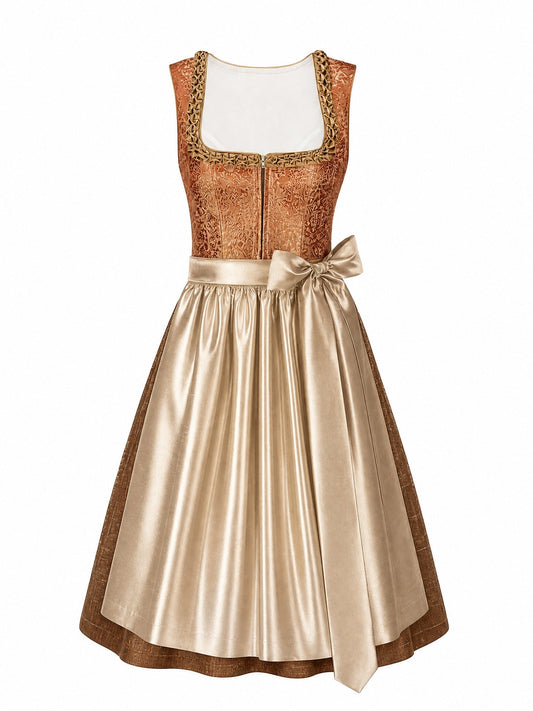 Dirndl Finja | Sienabraun | Eckig