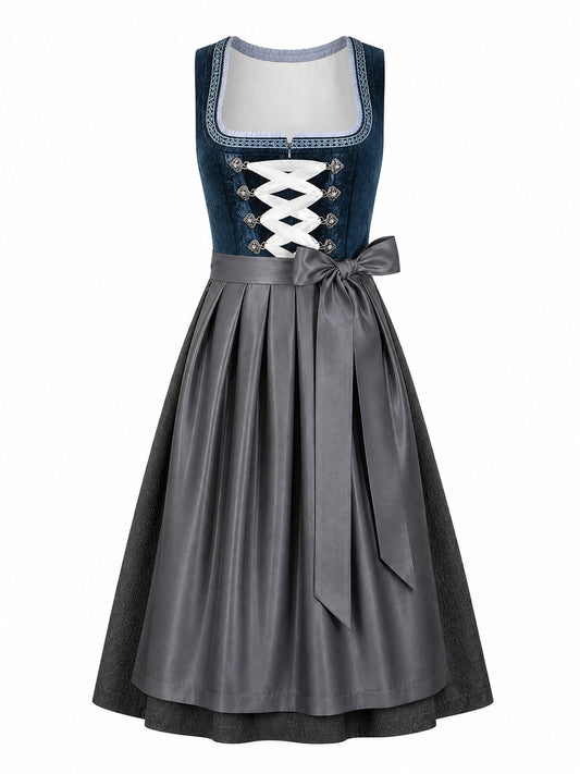 Dirndl Theresa | Dunkelpetrol | Eckig