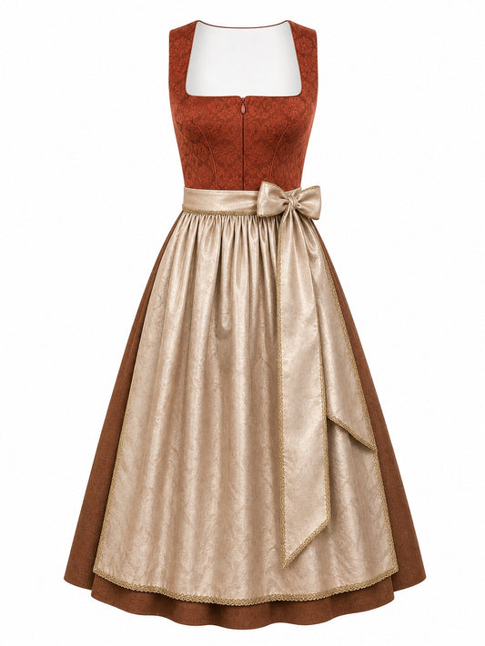 Dirndl Kim | Sienabraun | Eckig