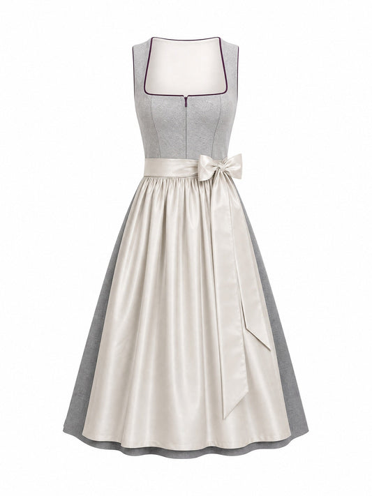 Dirndl Mira | Perlgrau | Eckig